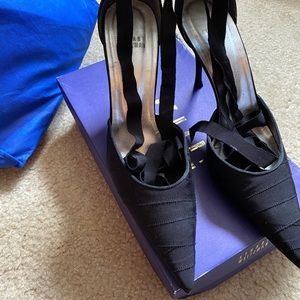 Stuart Weizmann Wrap Around Heels, Size 10